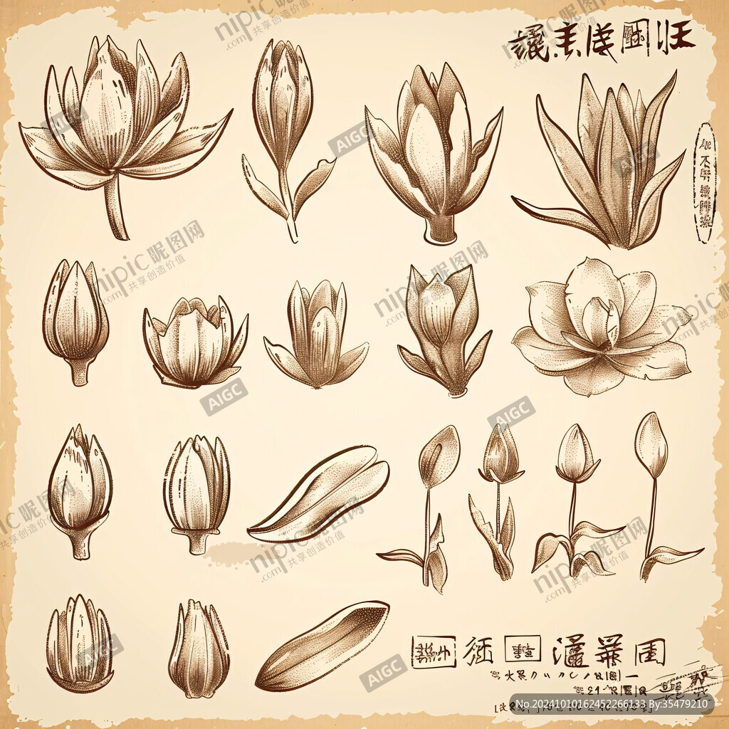 郁金香手繪圖