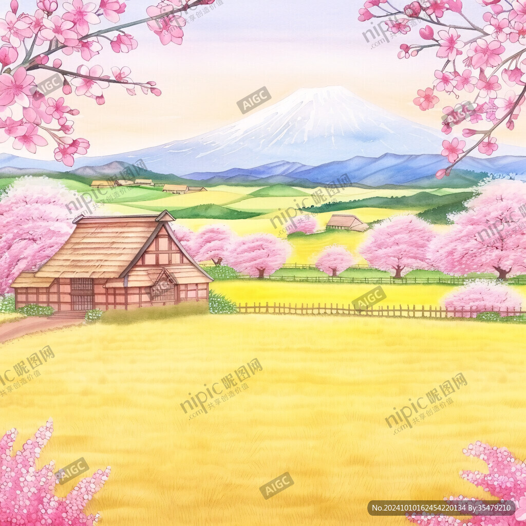 果園插畫(huà)田園風(fēng)光
