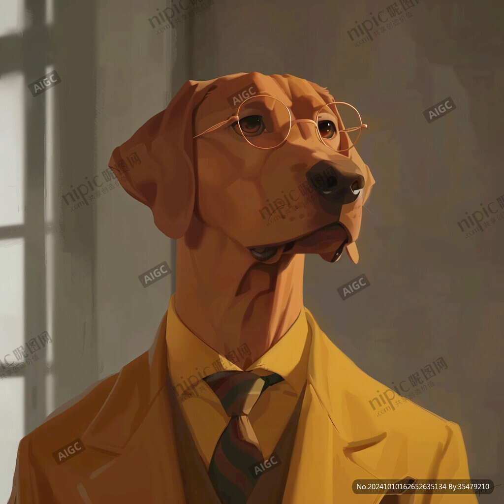 狗狗寫實插畫