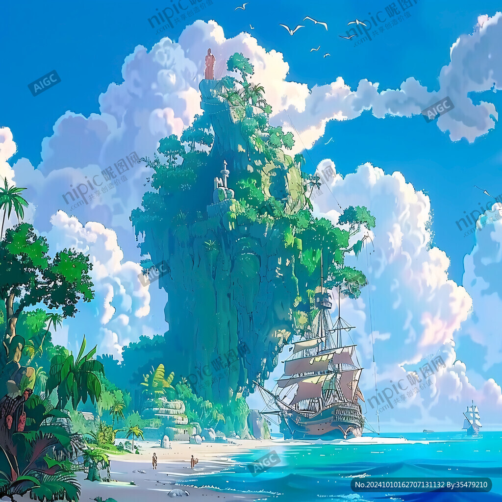 天空之島壁畫