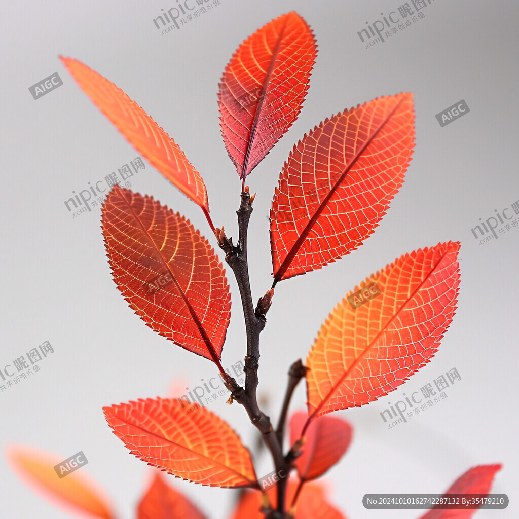 火紅烏桕樹葉