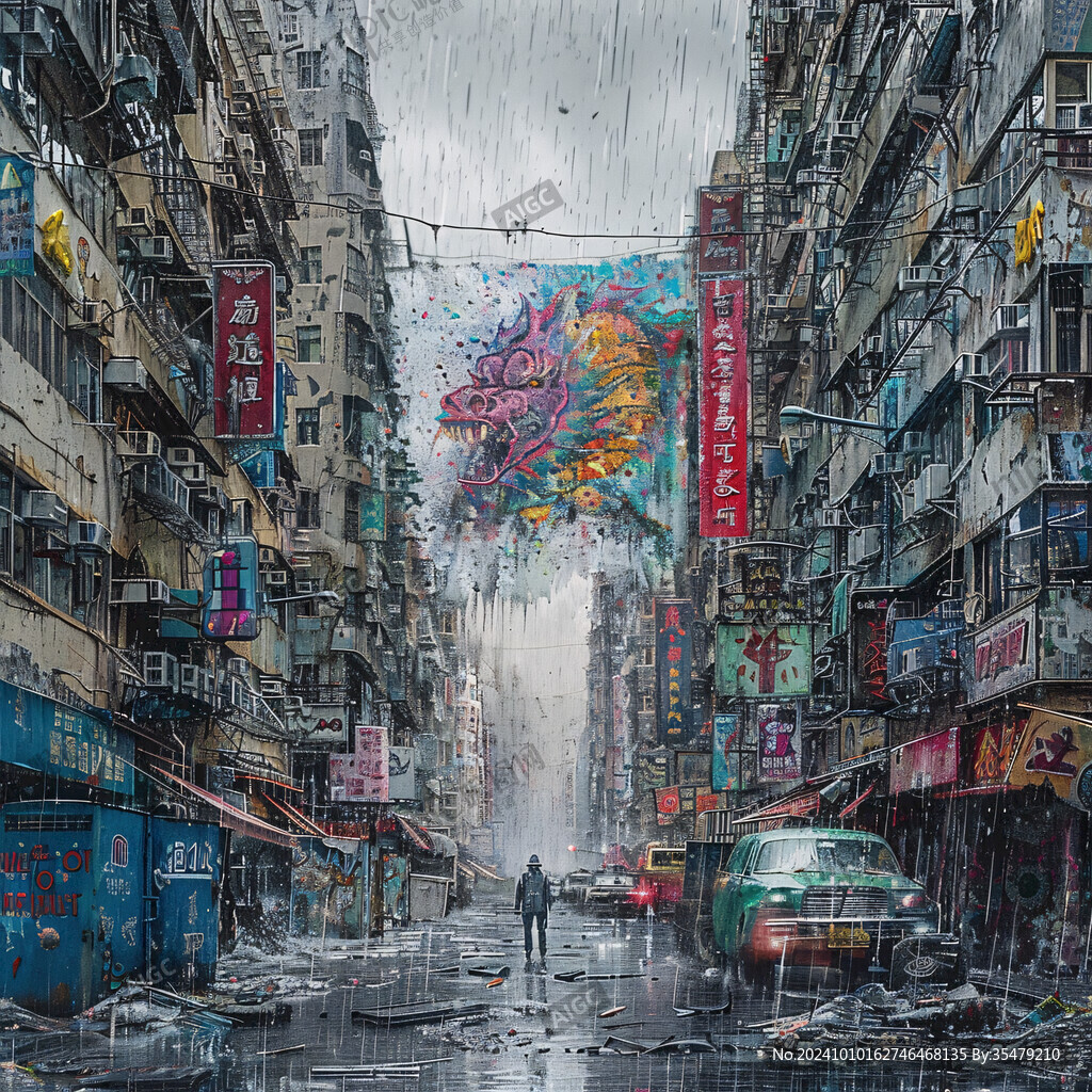 雨季步行街
