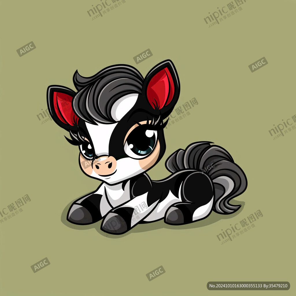 卡通可愛小馬妹妹