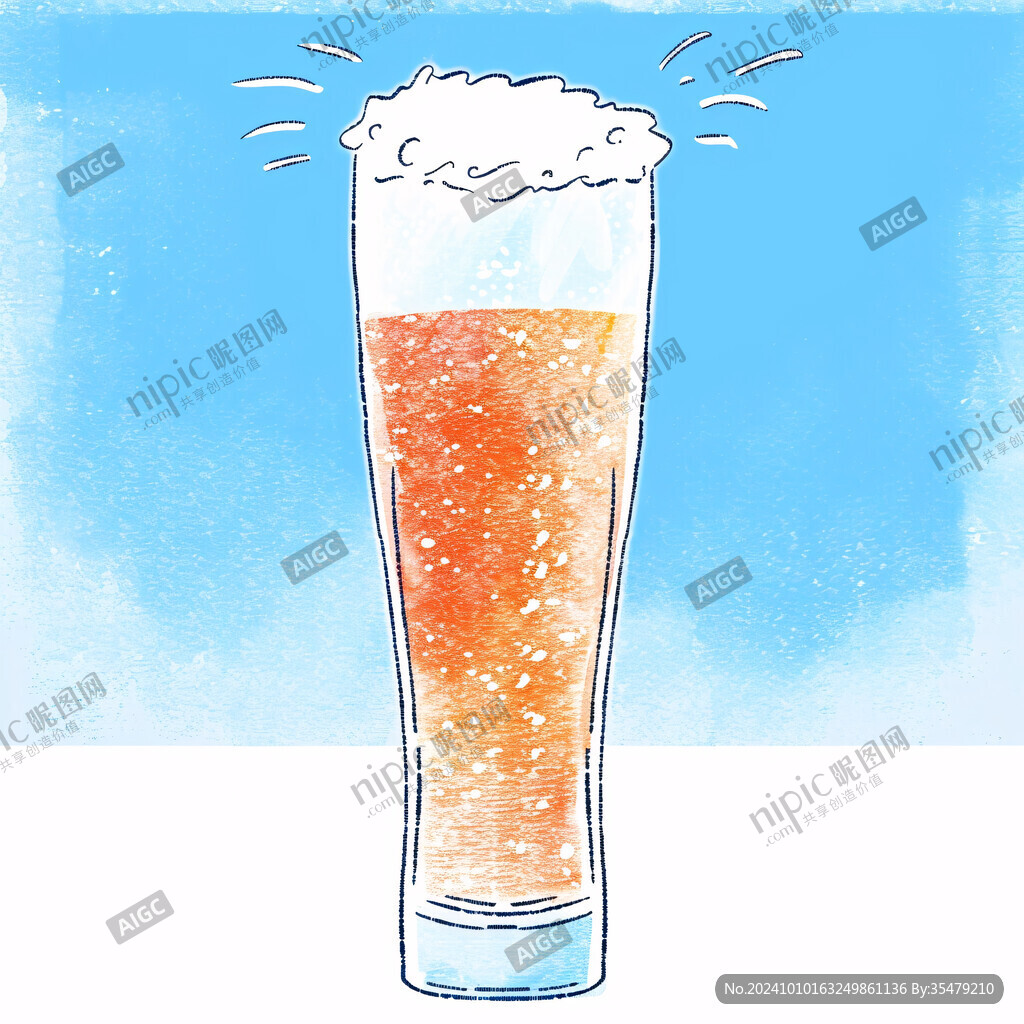 啤酒杯插畫
