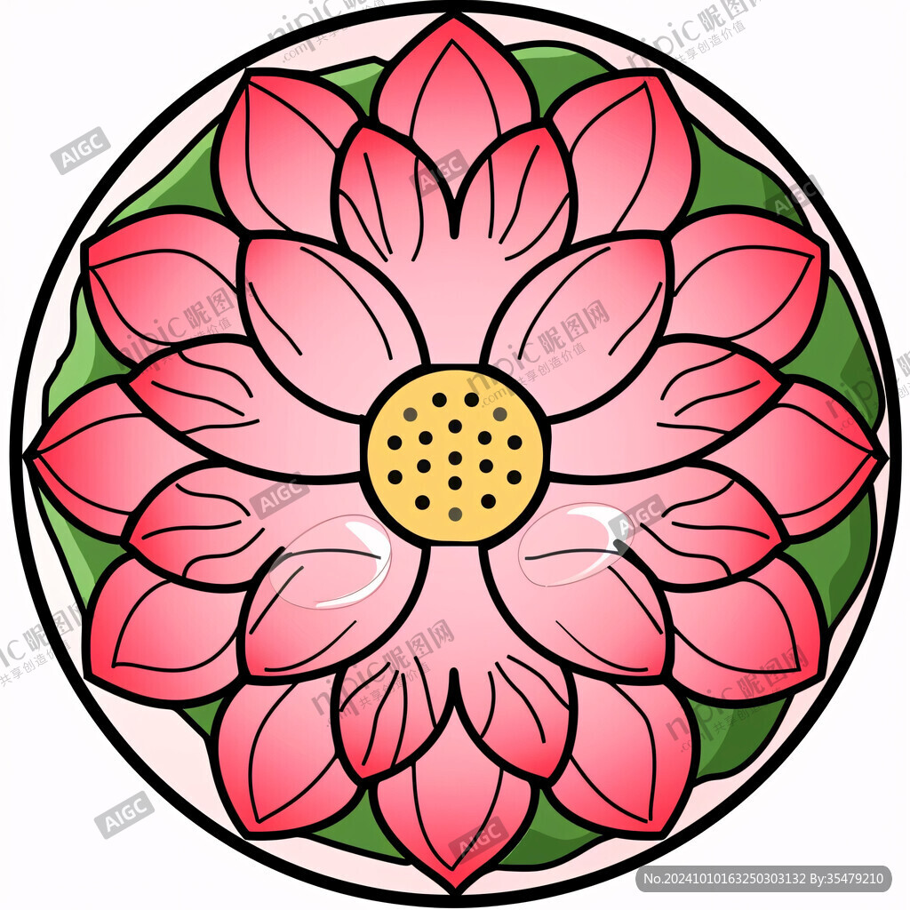 圓形蓮花圖案