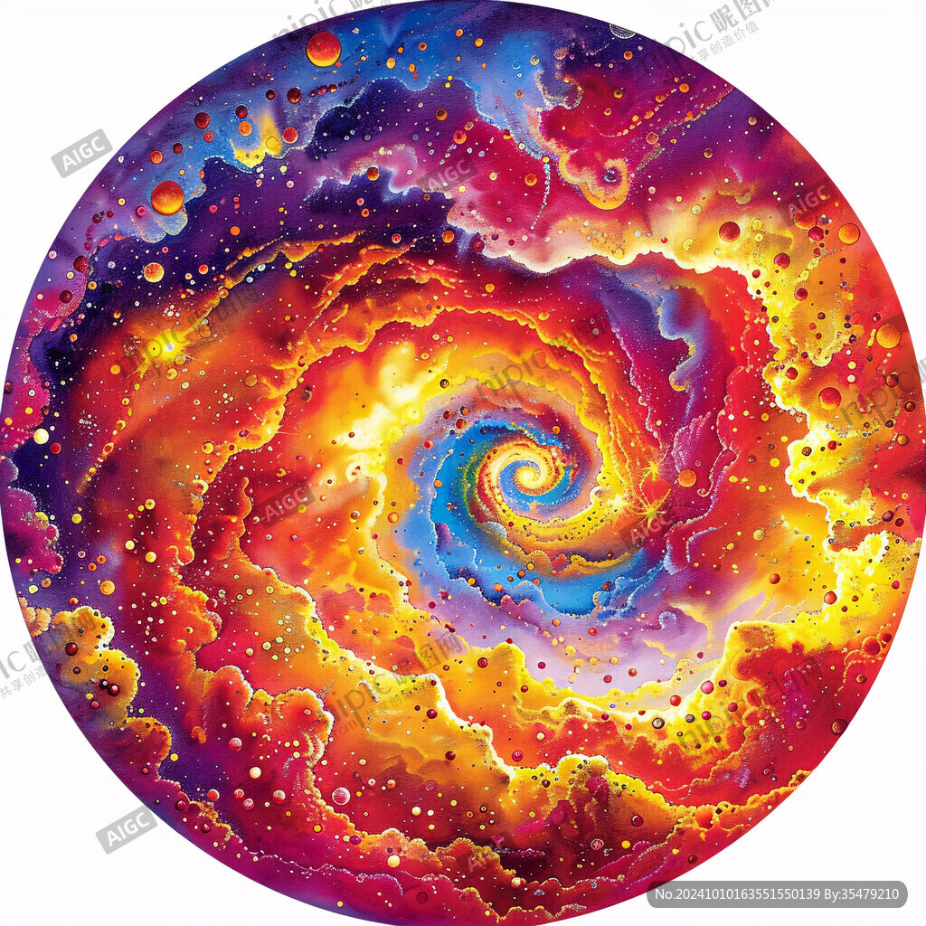 吊頂噴畫宇宙漩渦