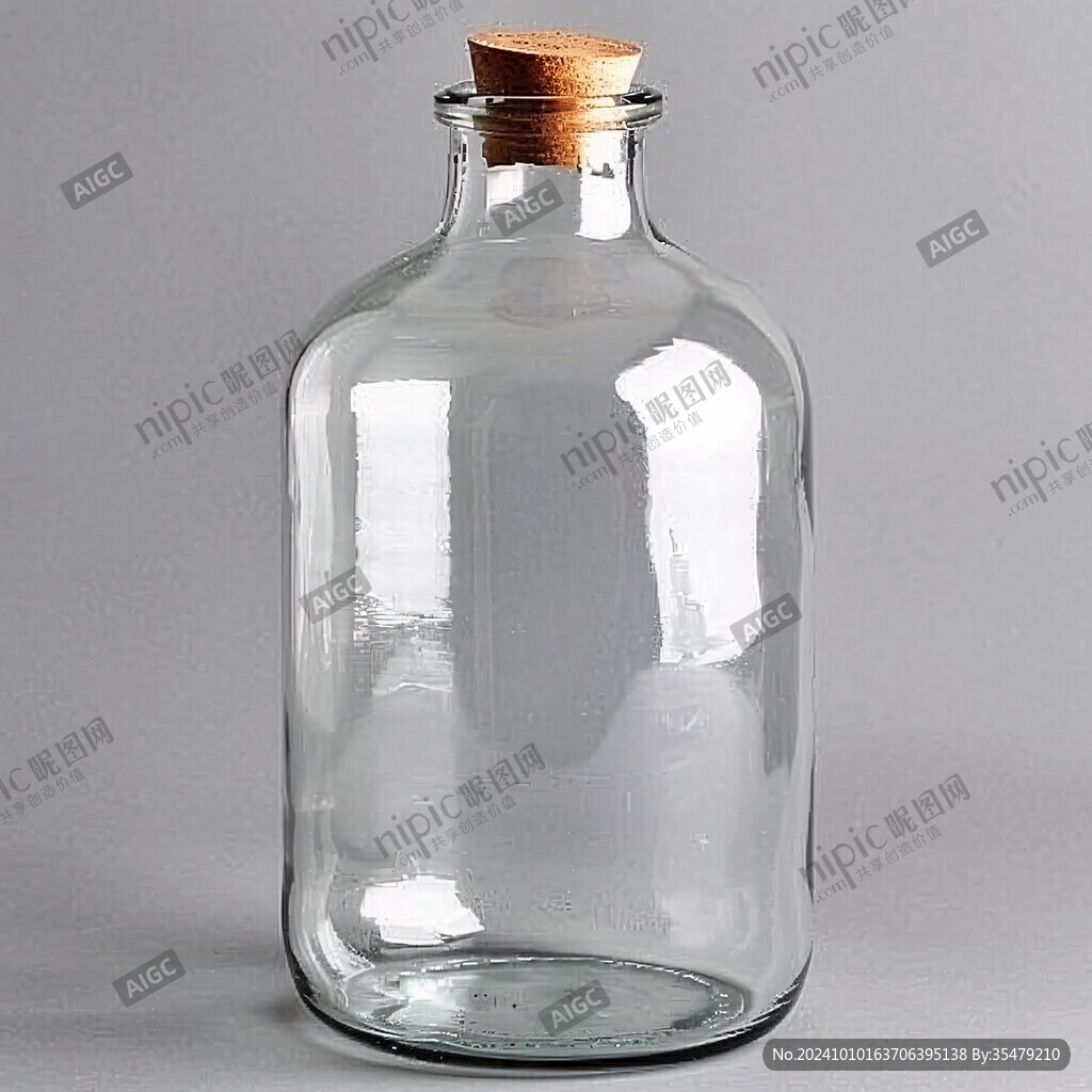 白酒玻璃瓶效果圖模型