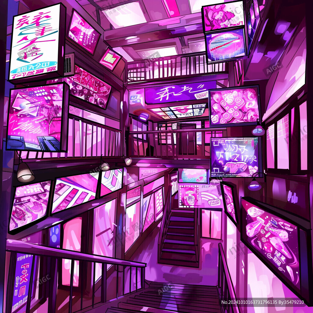 漫畫場景房間夜晚