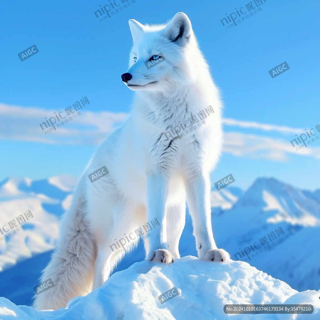 雪山銀狐透光