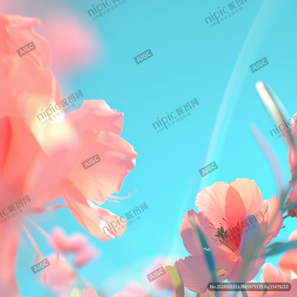 夢幻背景杏花杜鵑花