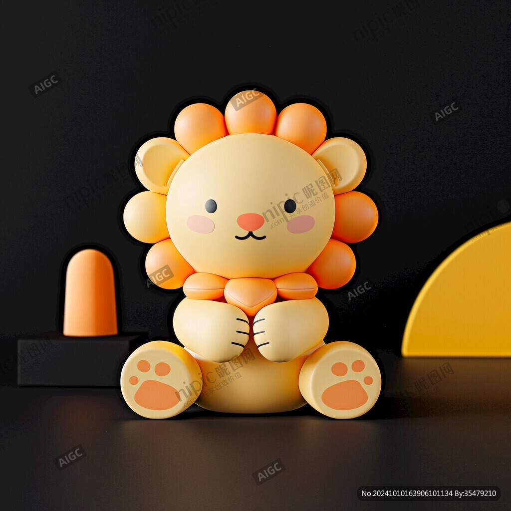 獅子玩偶公仔設計