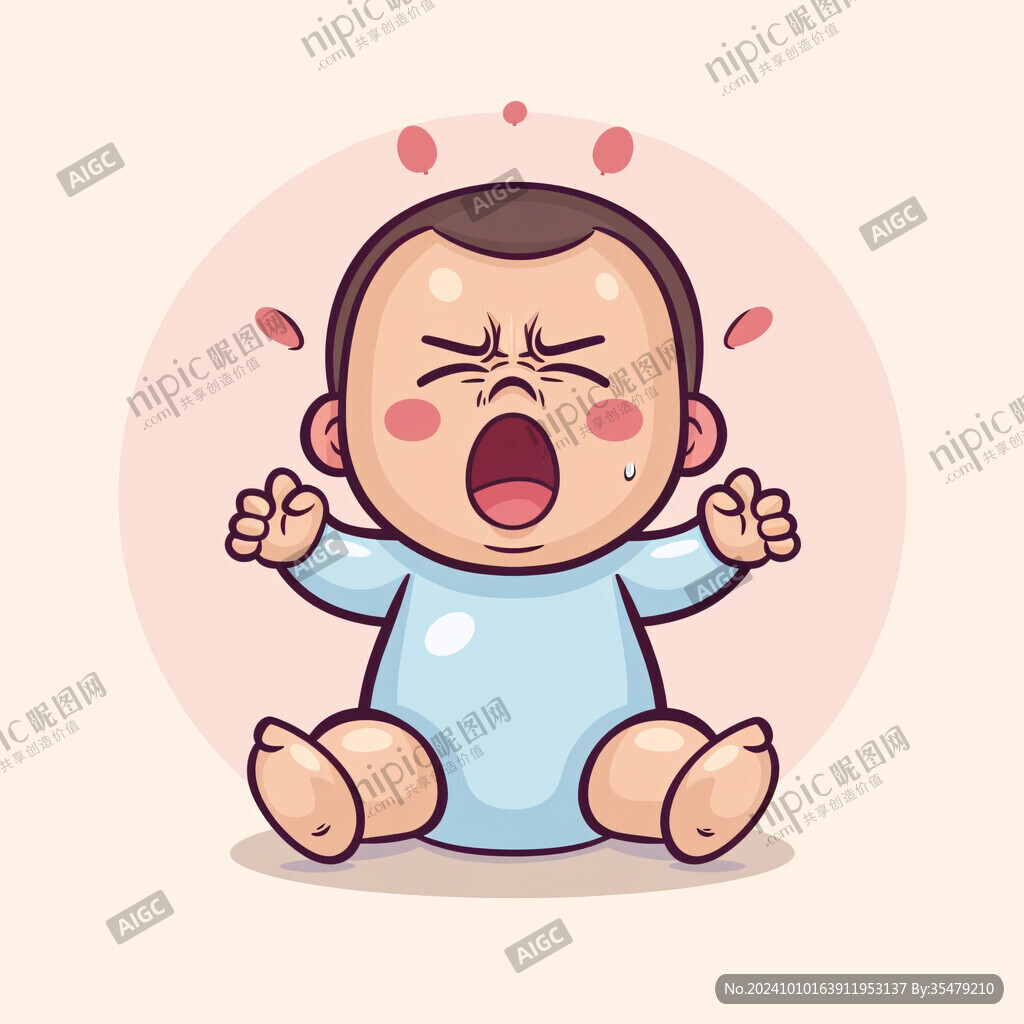 表情很生氣小寶寶