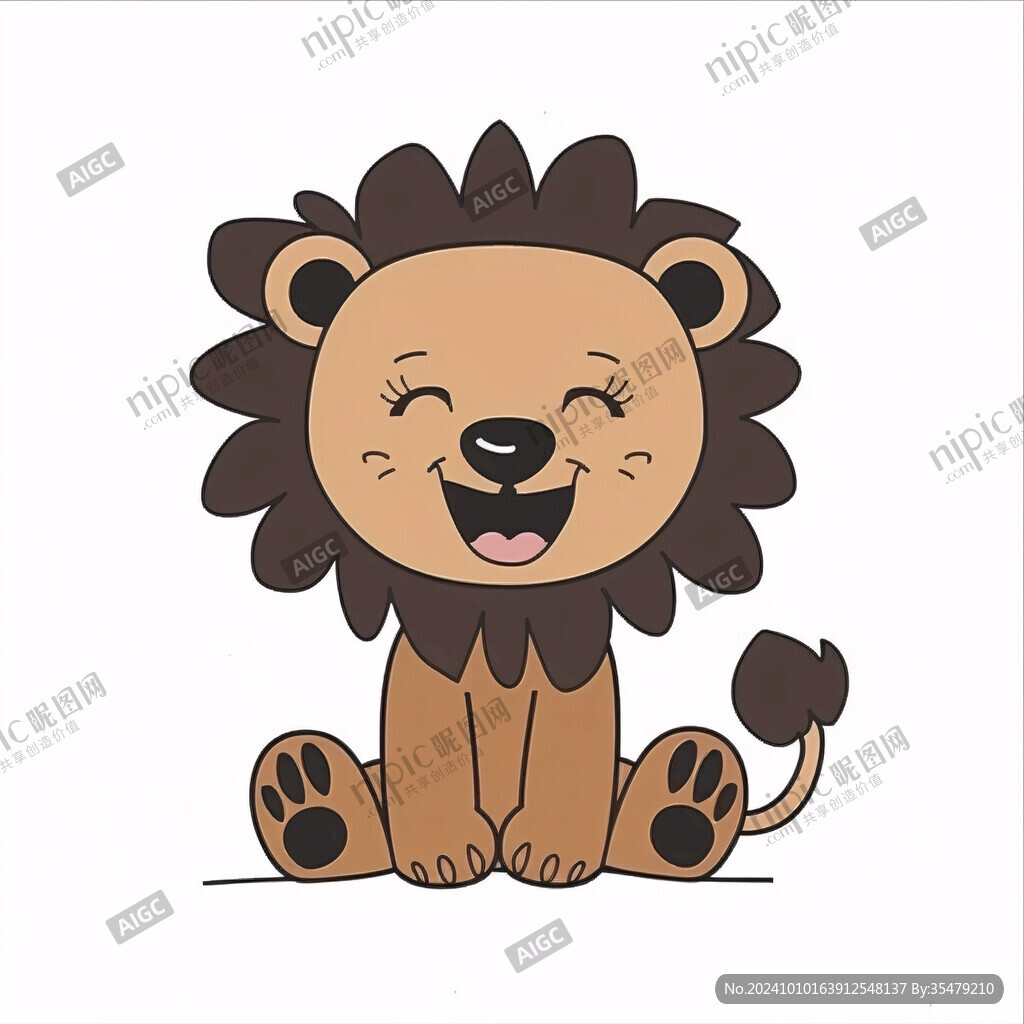 卡通可愛小獅子