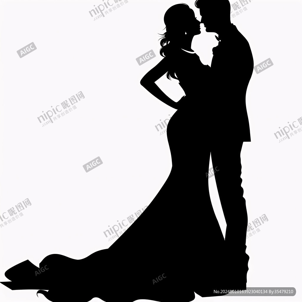 婚紗人物剪影