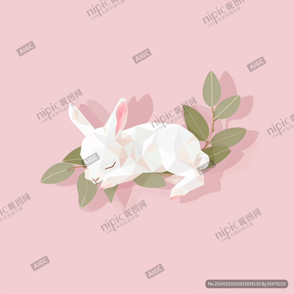 扁平風(fēng)兔子插畫