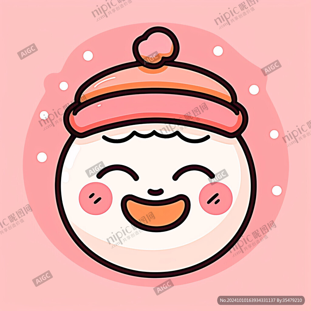 大頭娃娃插畫圖