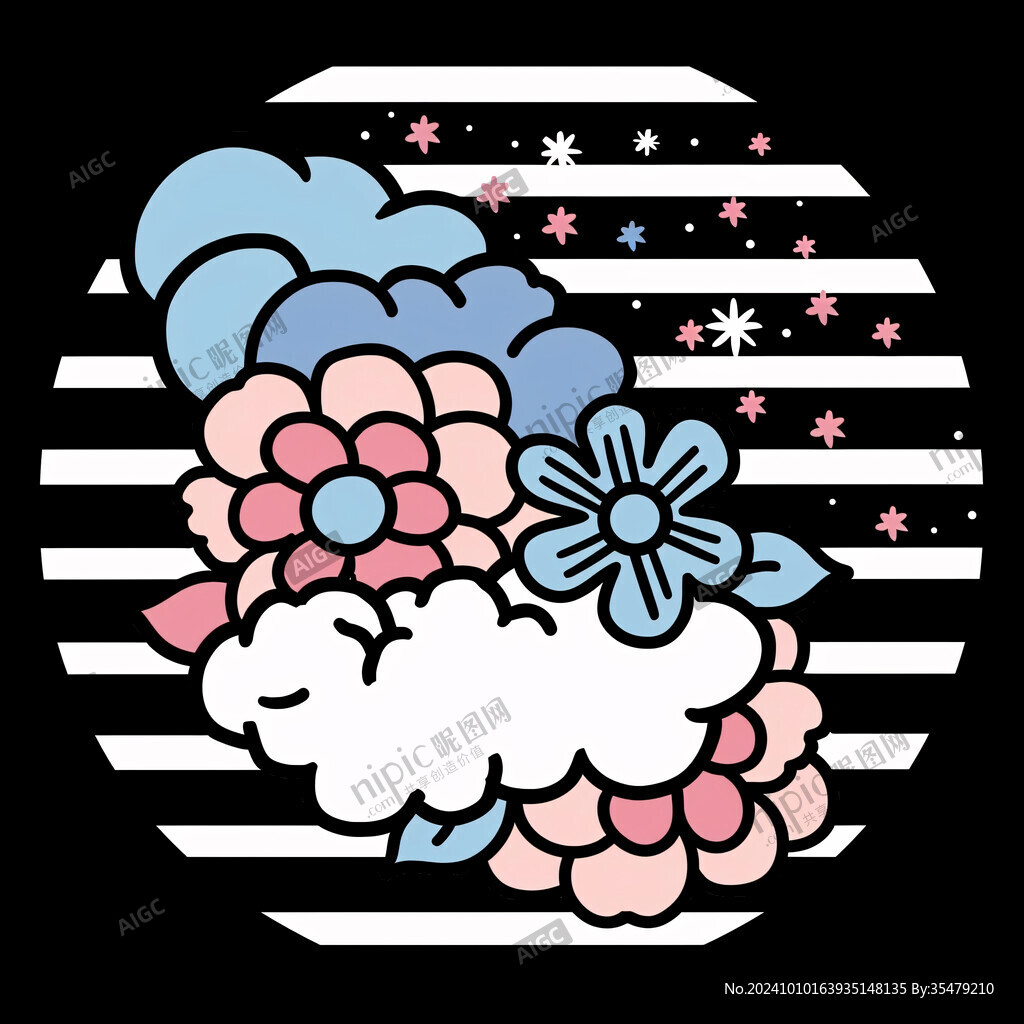 彩色條紋花紋夜空星云