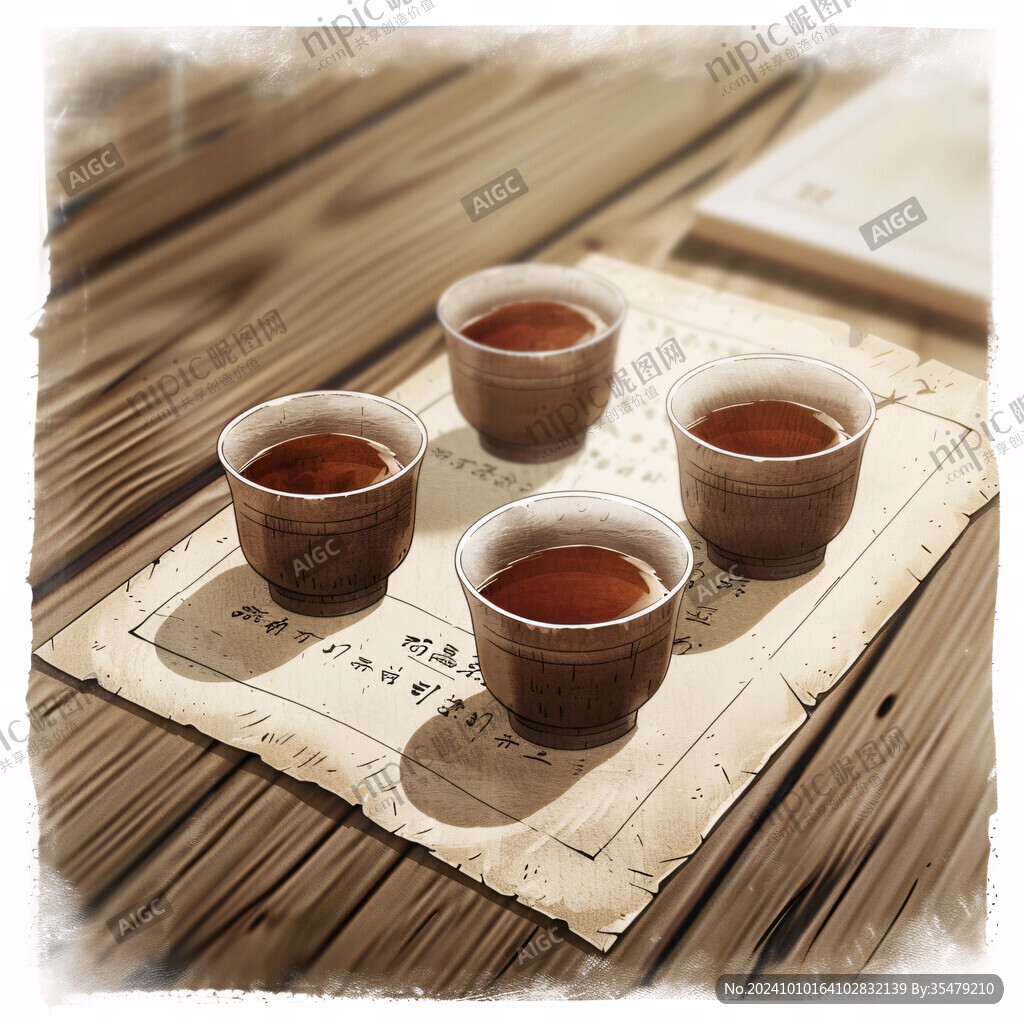 茶館無(wú)框畫(huà)
