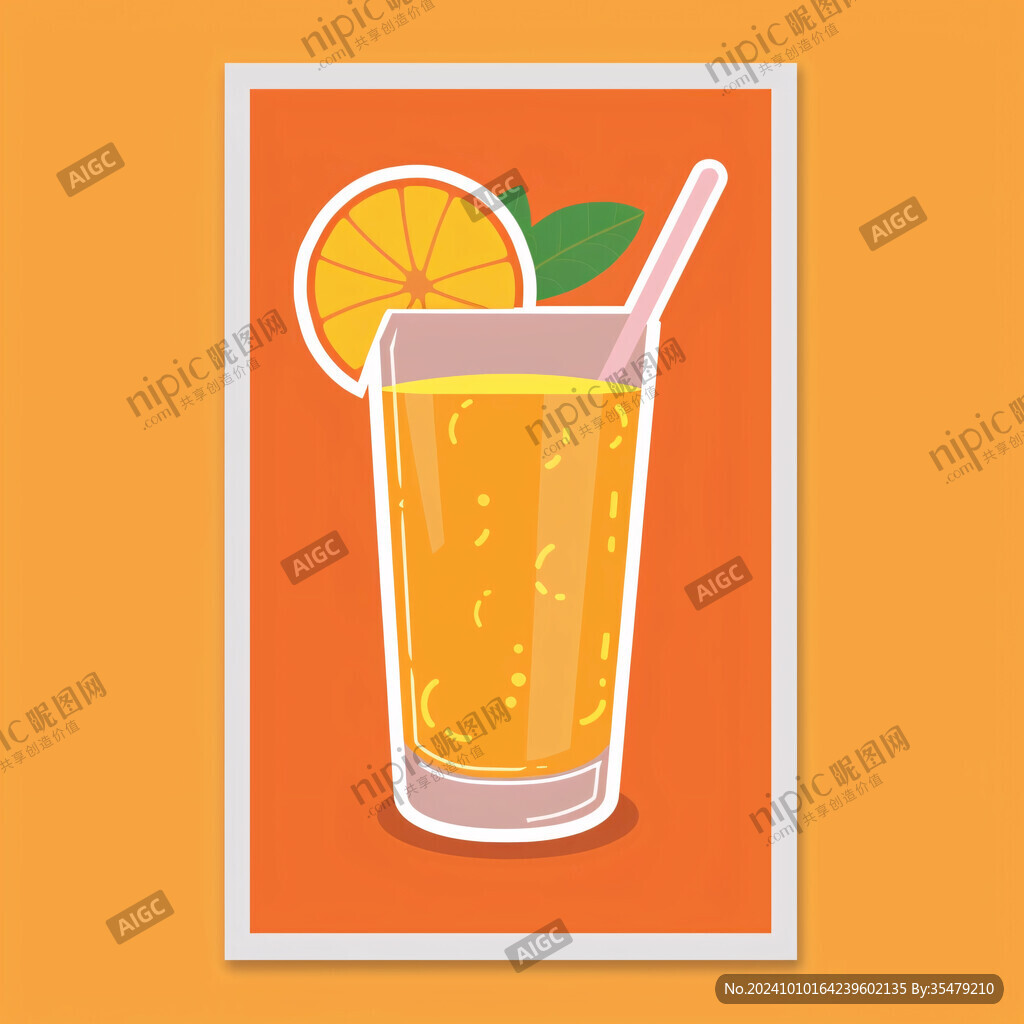 水果飲料果汁插畫