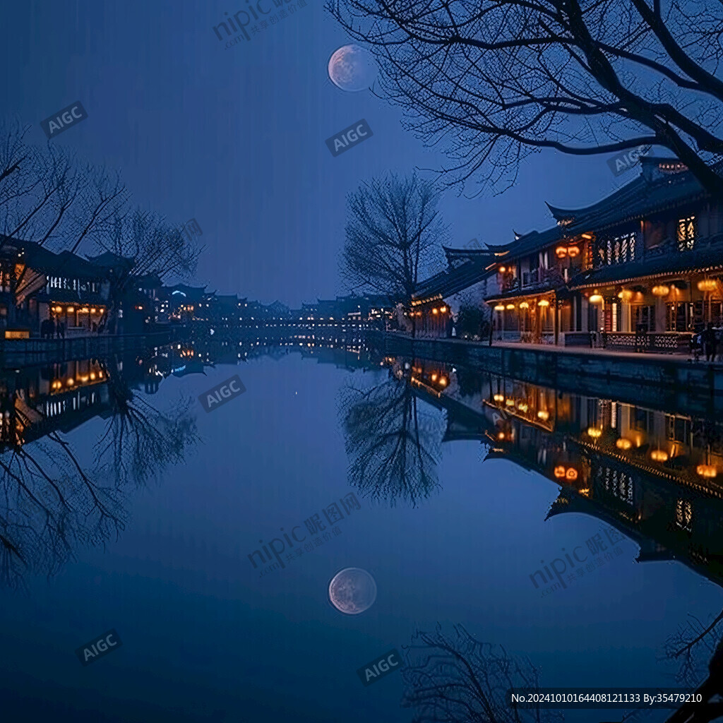 煙雨長廊夜景