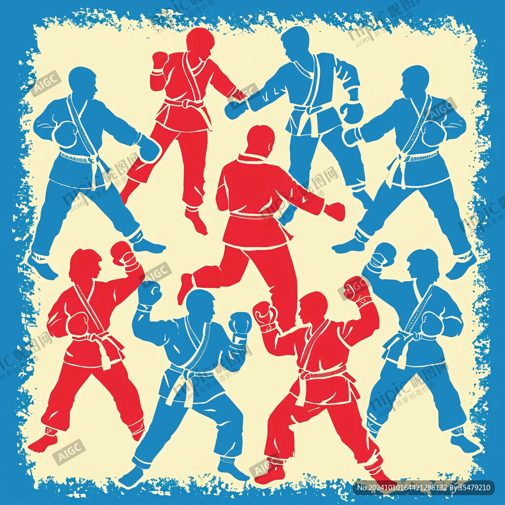 武術插畫人物插圖