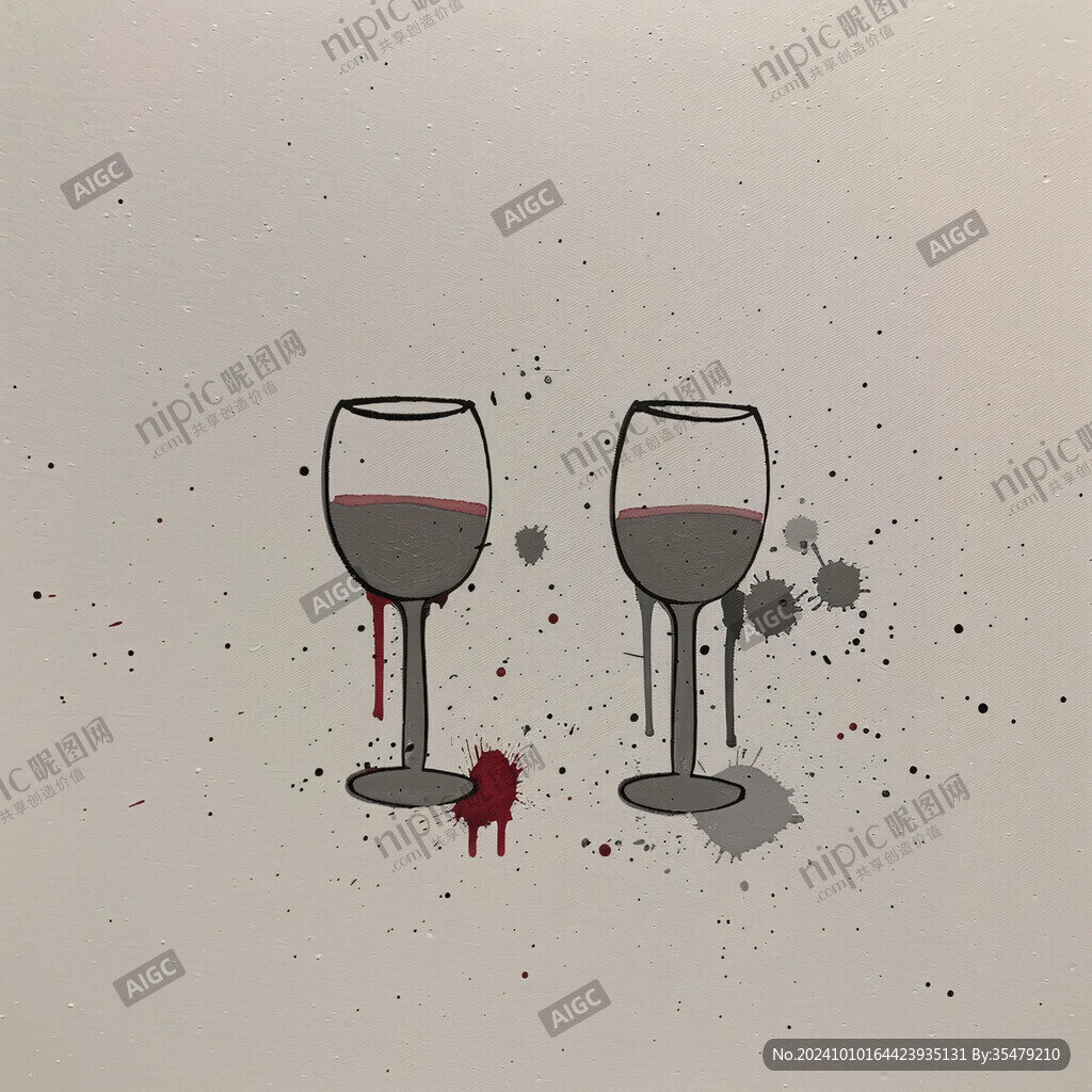 紅酒插畫設計