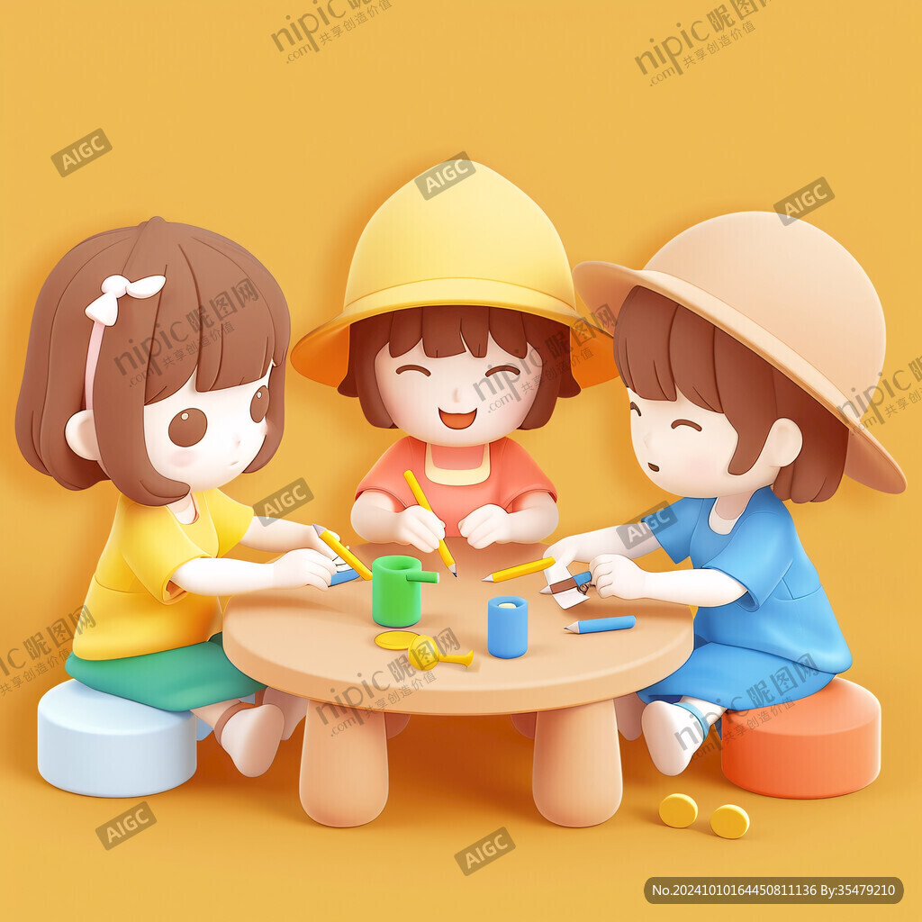 兒童玩耍插畫
