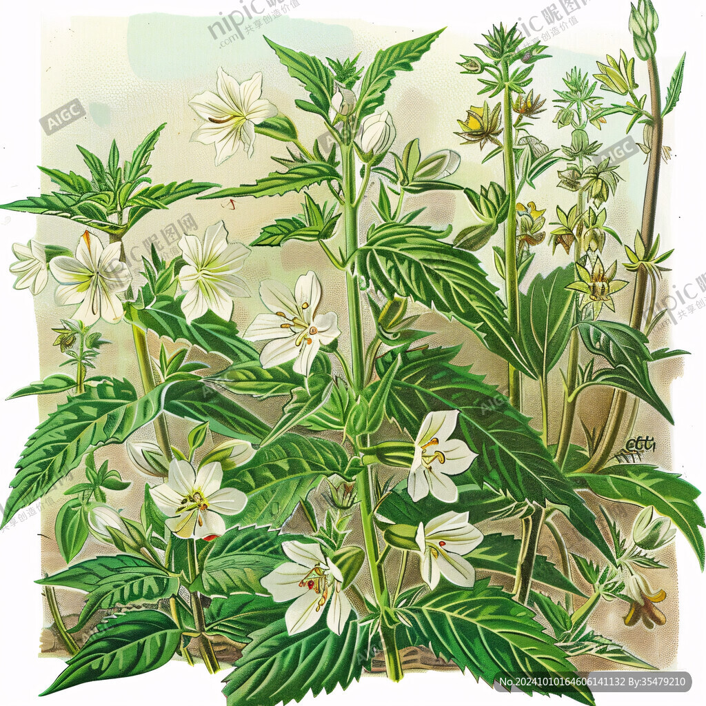 鬼針草插畫插圖