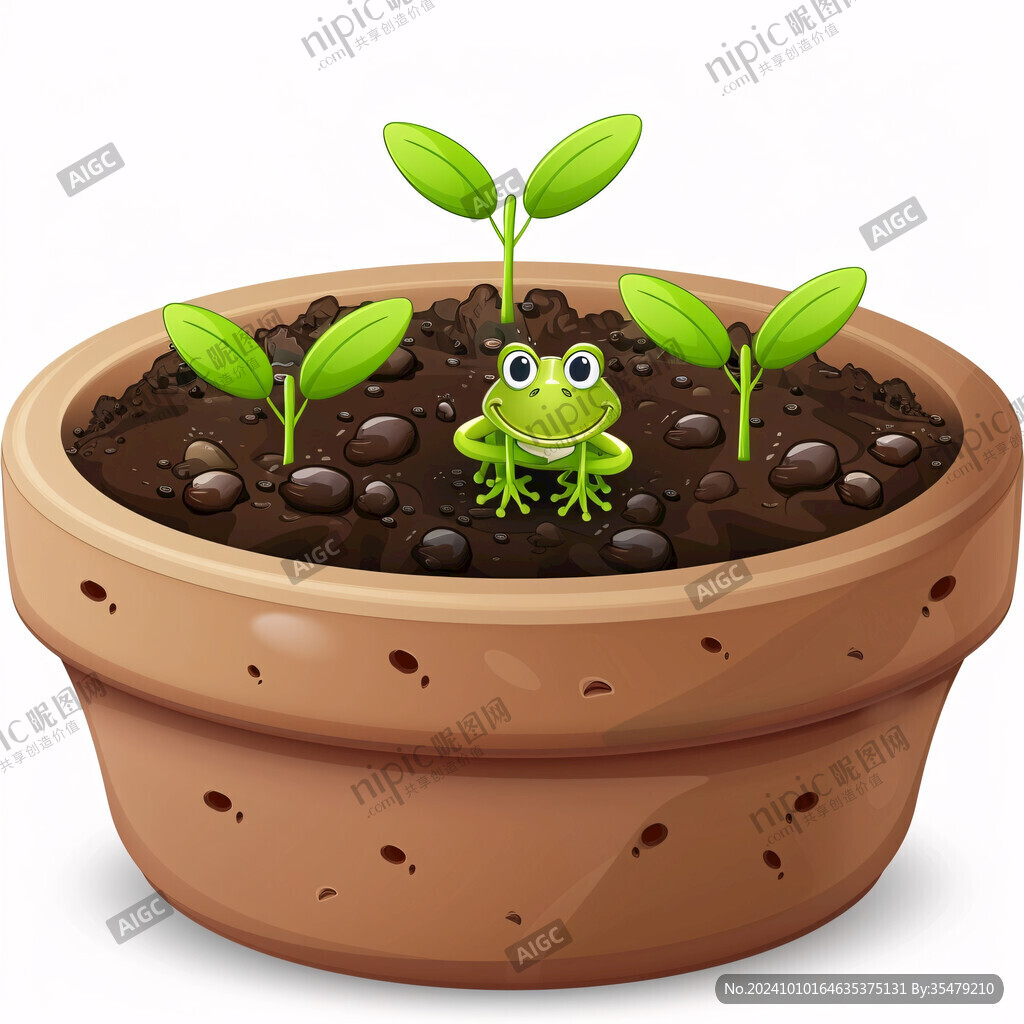 卡通可愛(ài)小綠苗