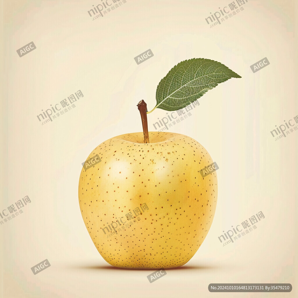 黃金蘋果手繪插畫