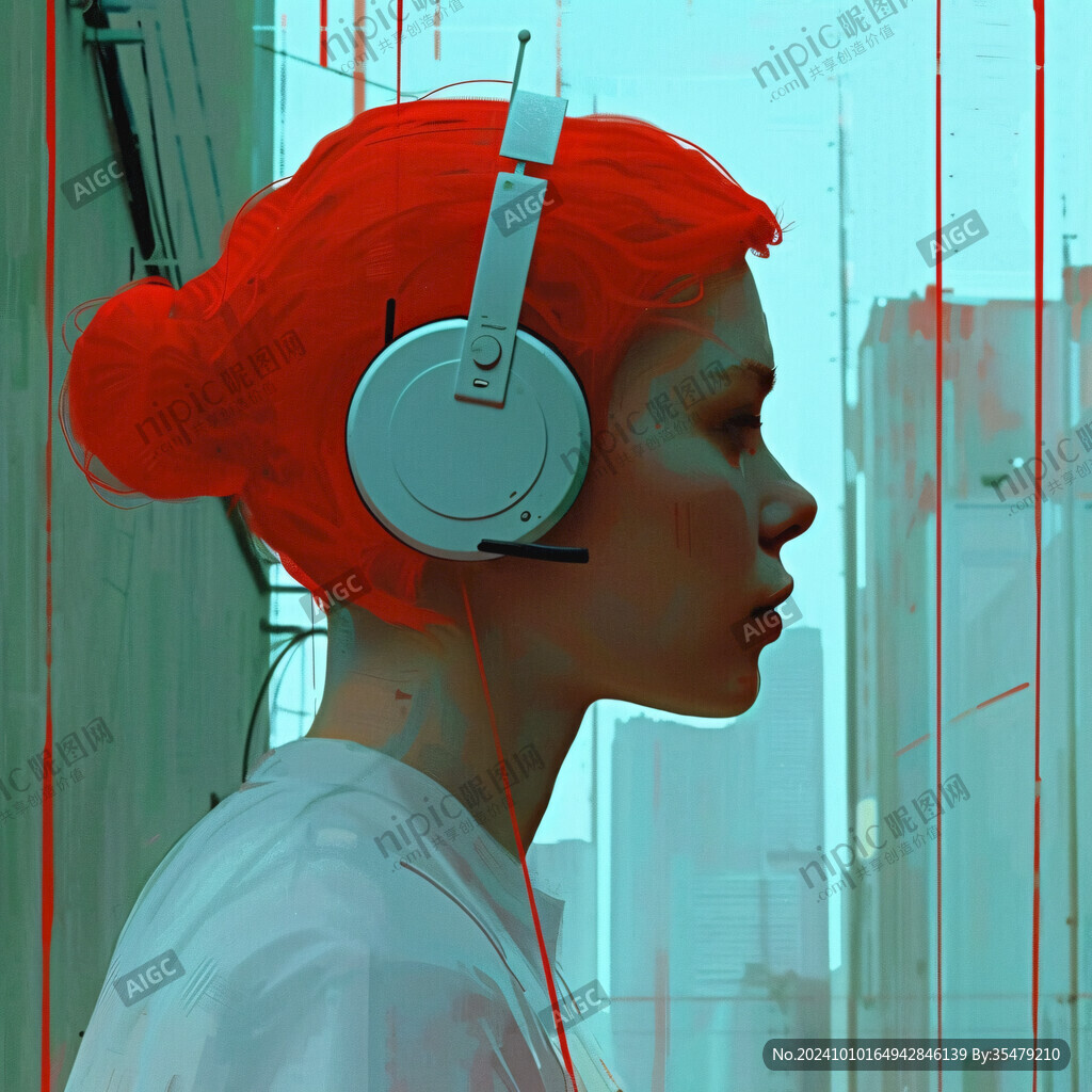 耳機插畫