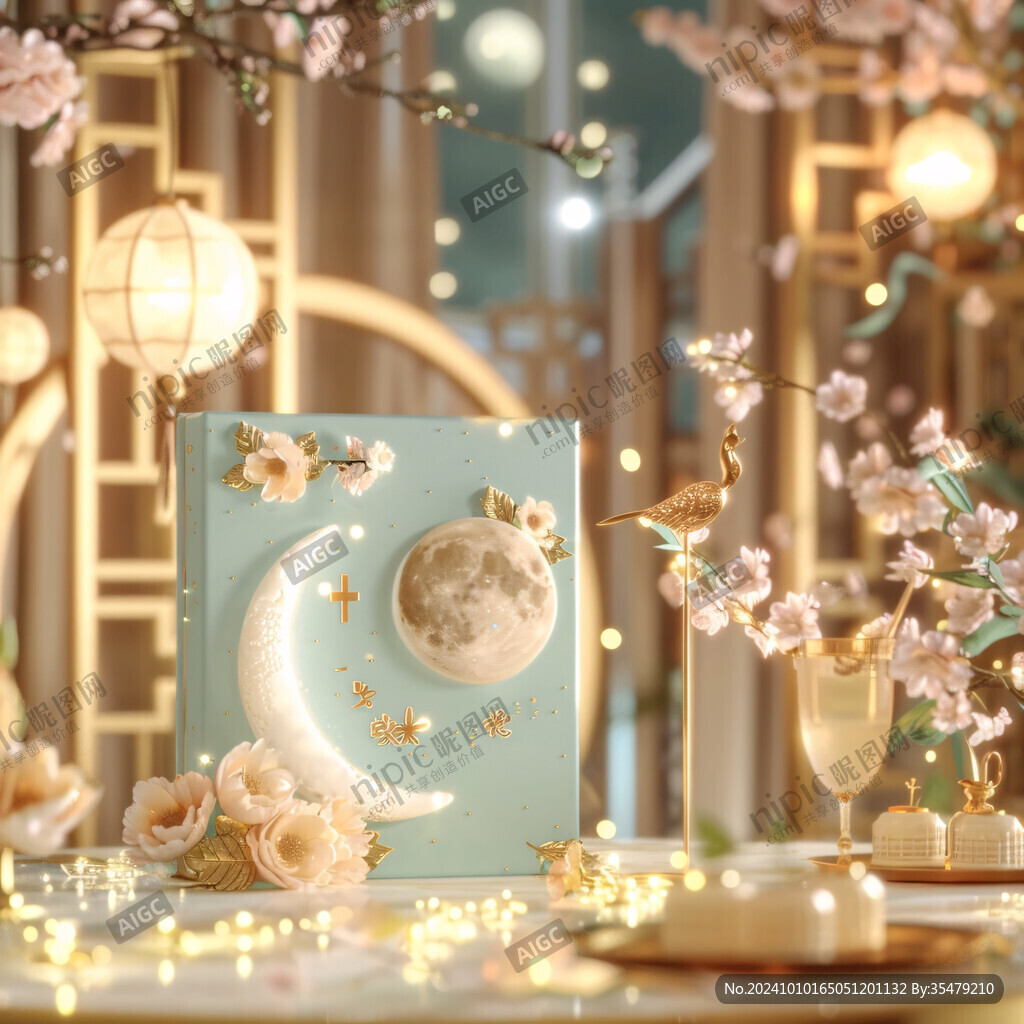 花好月圓場景裝飾