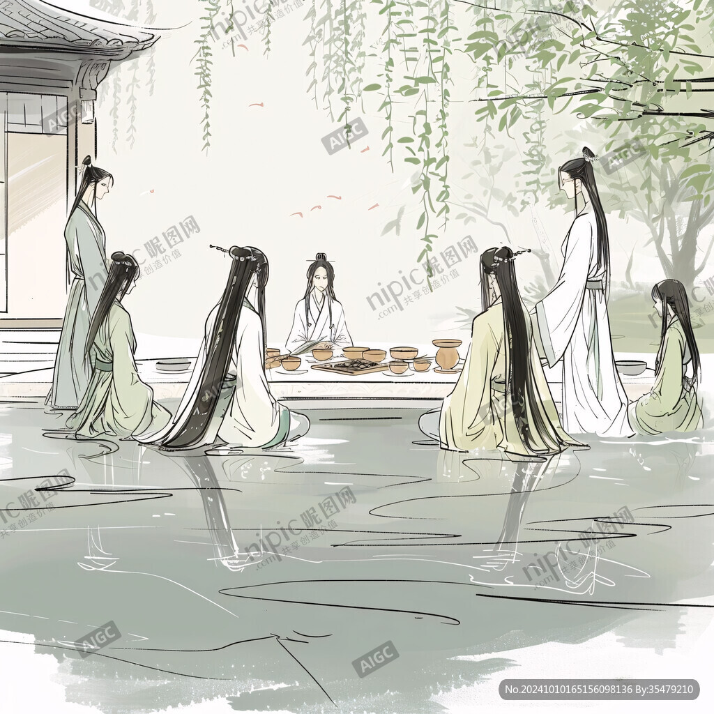 古代喝酒聚會(huì)場(chǎng)景