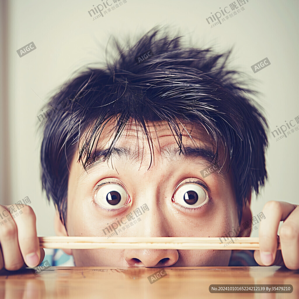 拿筷子的男生