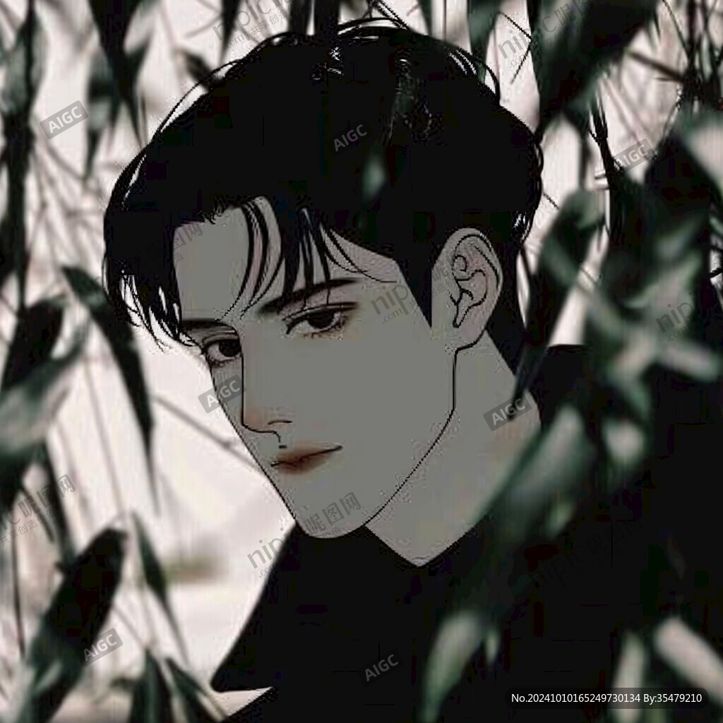 男生頭像插畫
