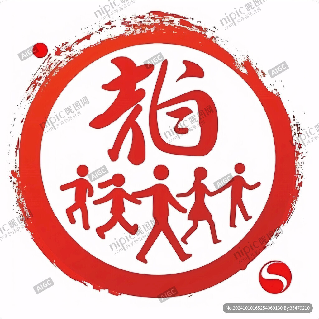 互助圓形字