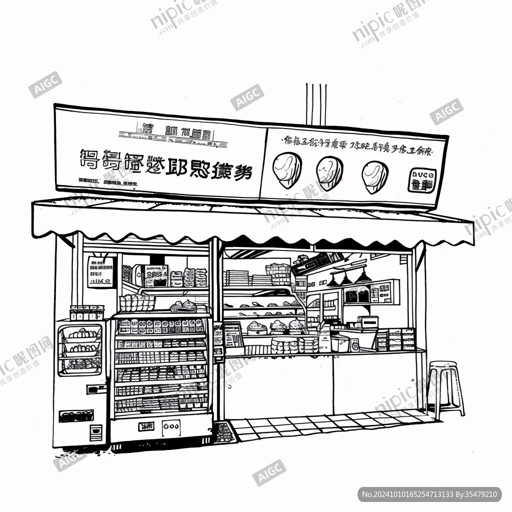 線稿插畫賣場設計