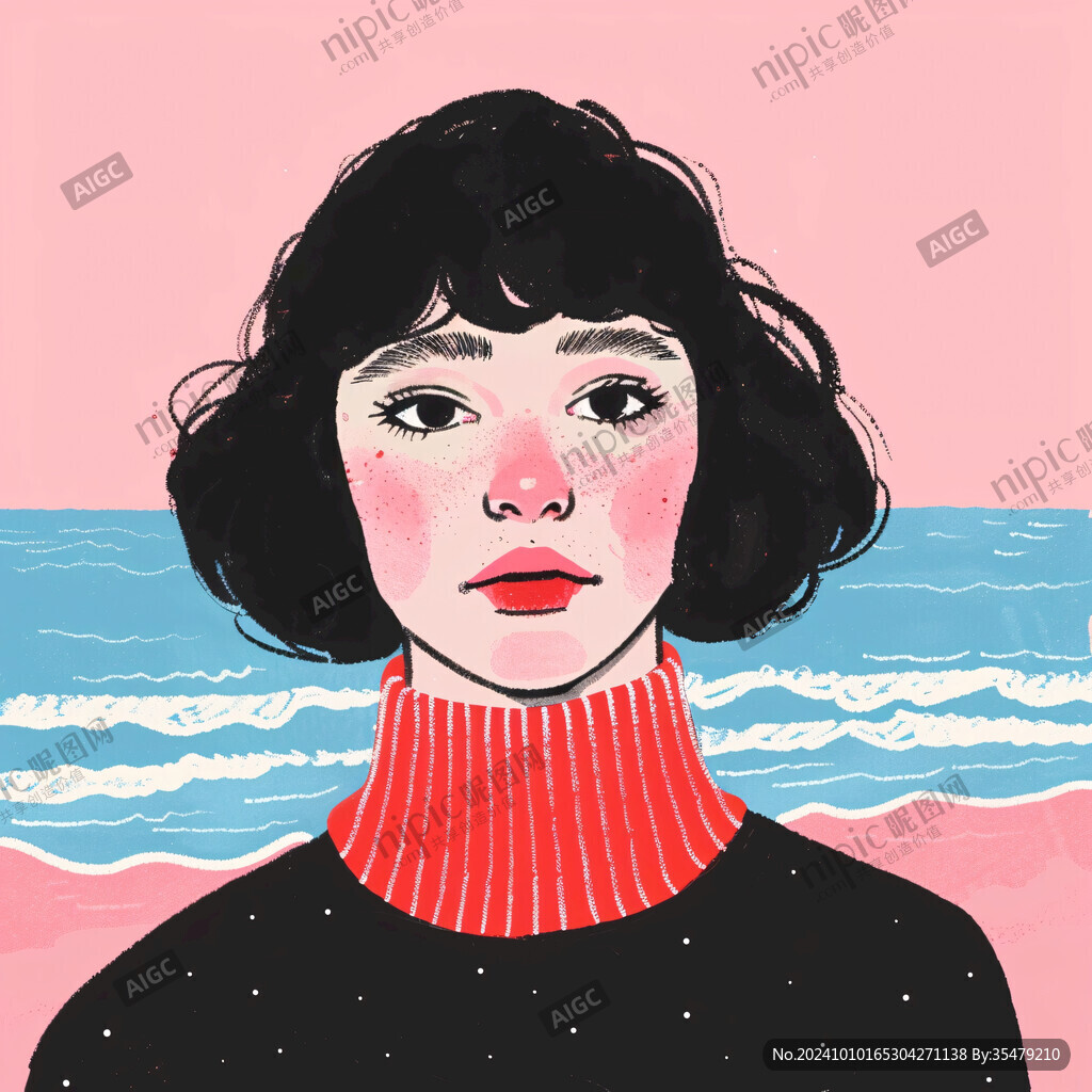少女海報插畫