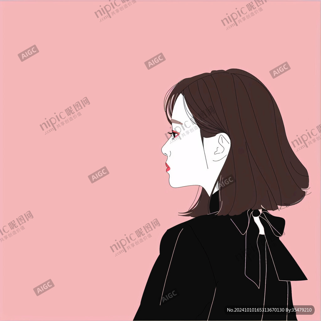 美女人物側(cè)臉