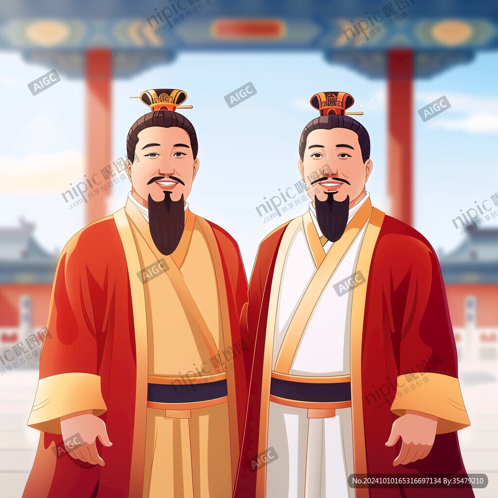 炎黃二帝插畫