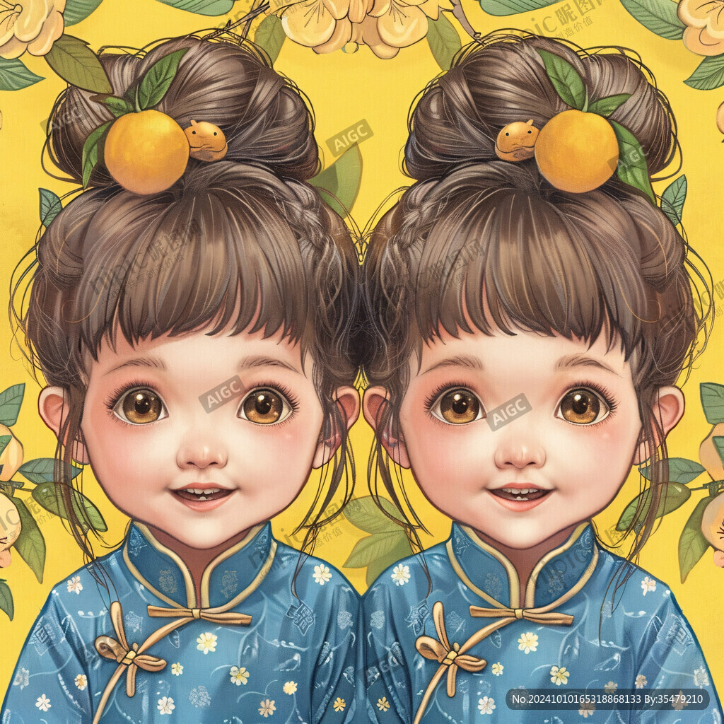 可愛檸檬小女孩