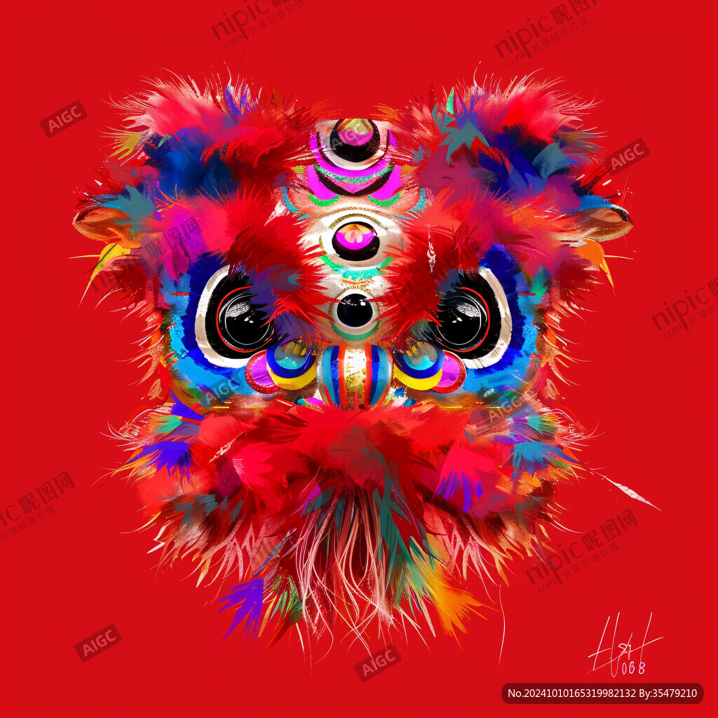 國(guó)潮舞獅頭