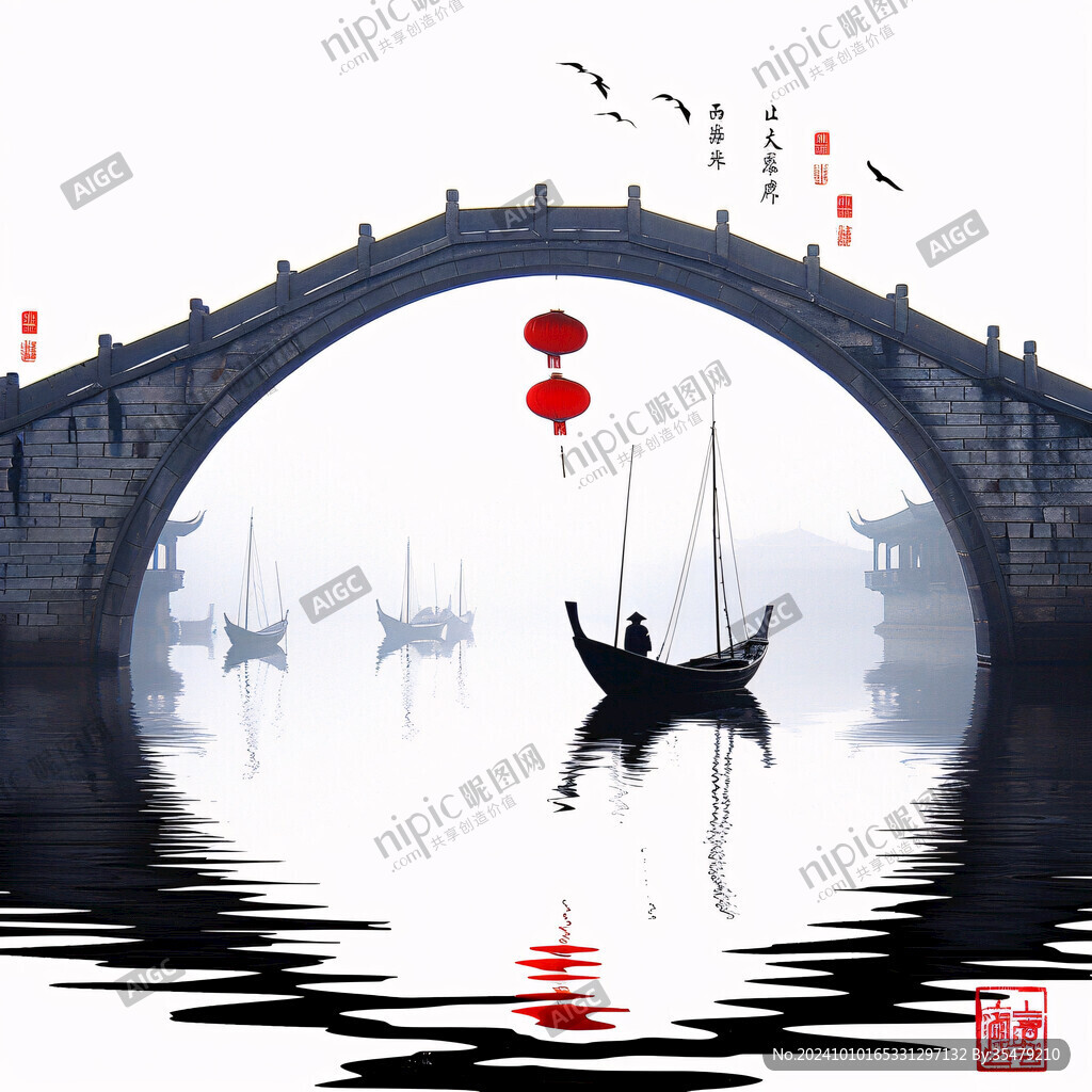 水墨小橋江南古鎮(zhèn)