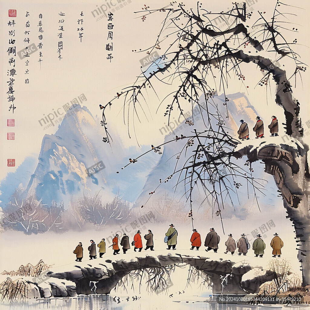 踏雪尋梅掛畫