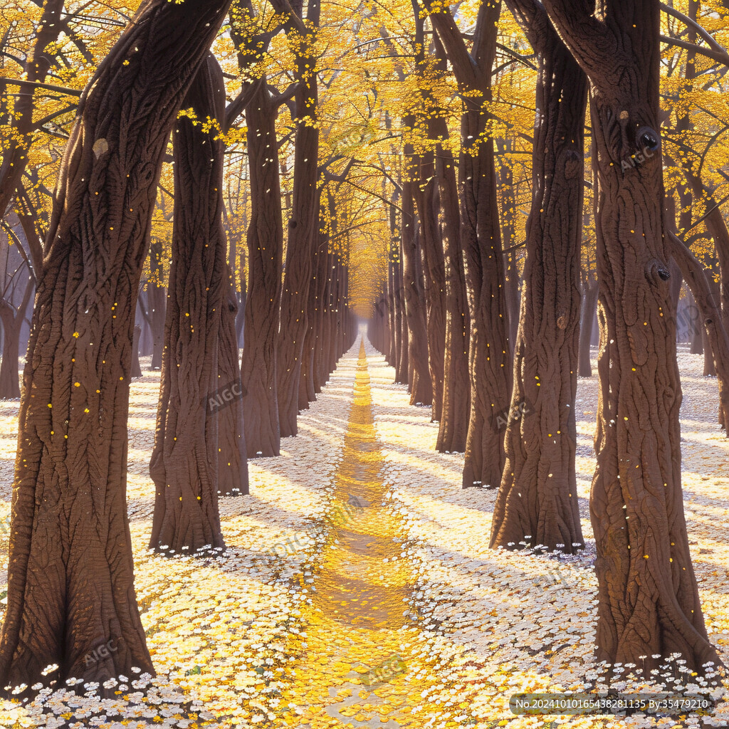 銀杏樹道路