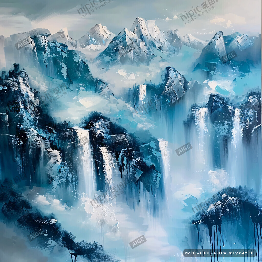 高山流水壁畫