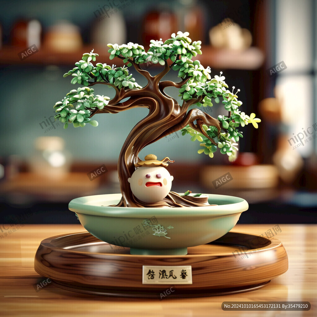 財神發(fā)財樹聚寶盆