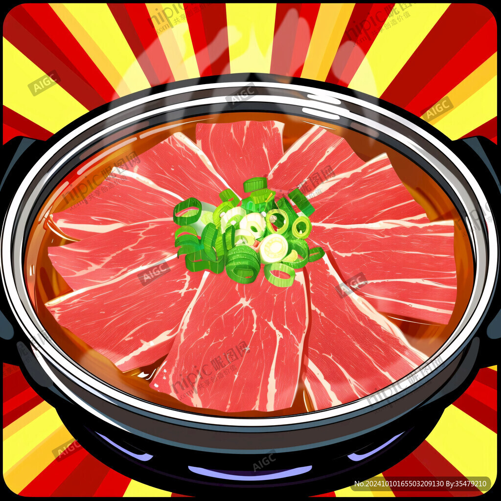 砂鍋白肉插畫