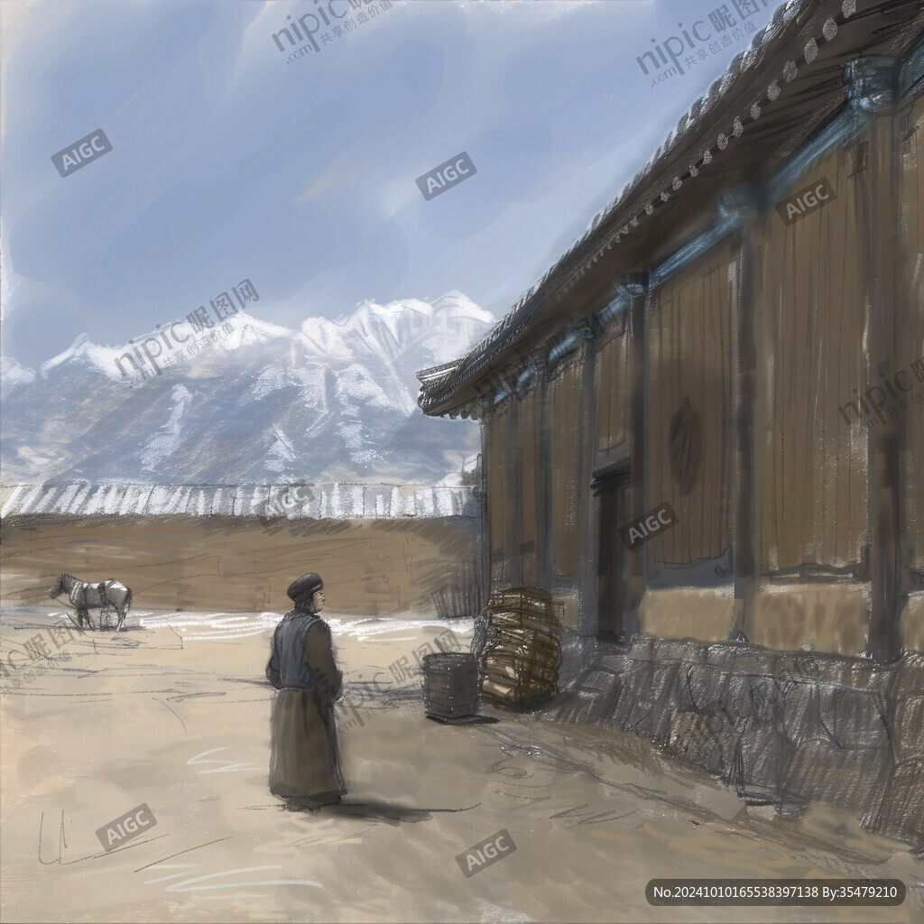蒙古生活插畫