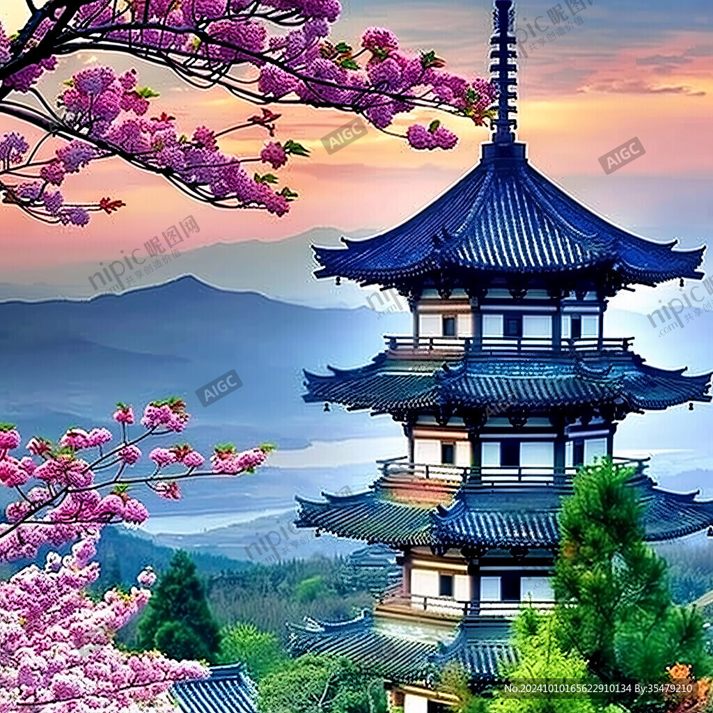 桃花島塔裝飾畫藝術